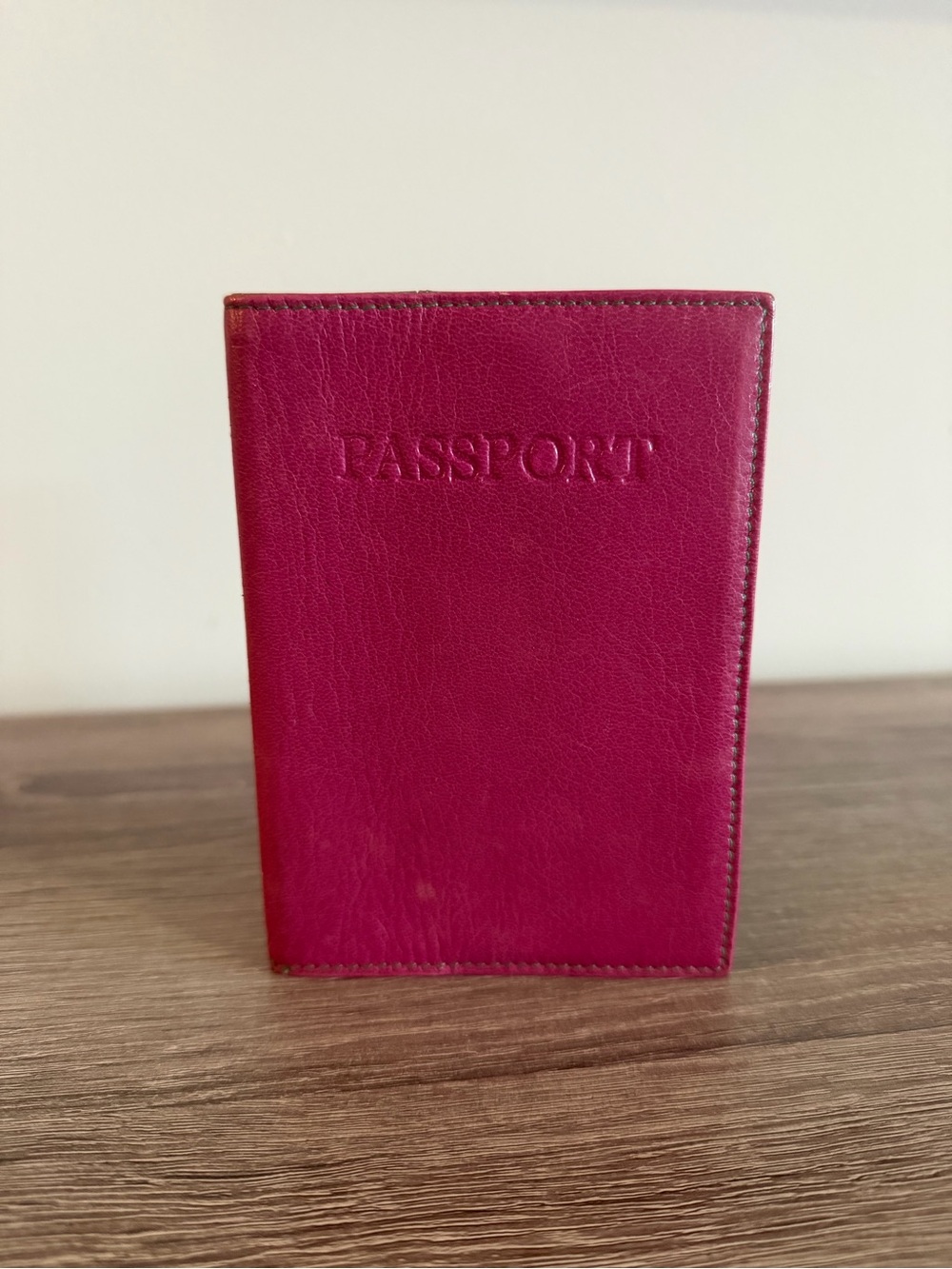 Tusk Fuchsia Siam Goatskin Leather Passport Cover